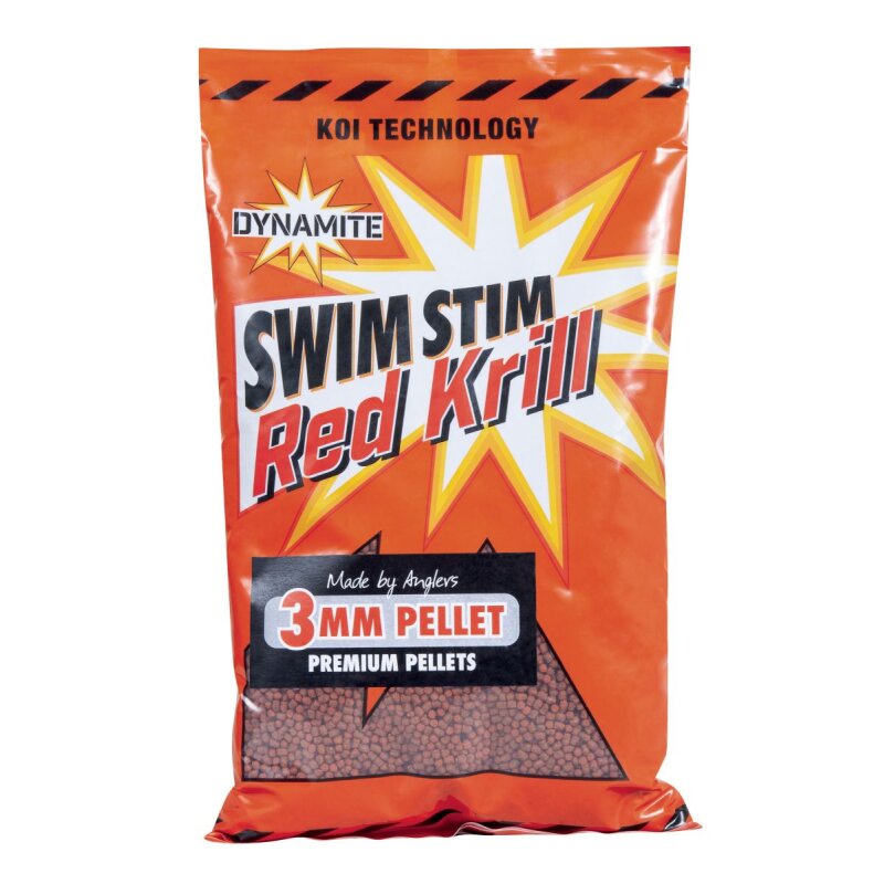 DYNAMITE BAITS Swim Stim Pellets Red Krill 3mm 900g (7,28 € pro 1 kg)