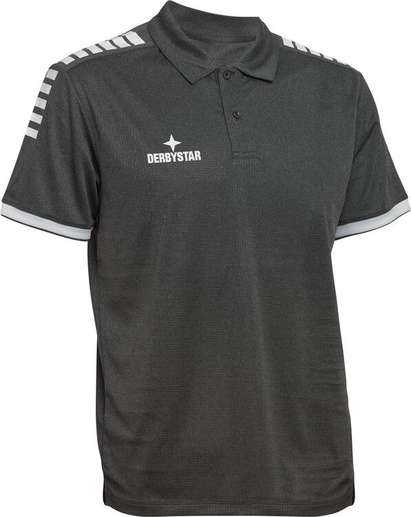 Derbystar Primo Polo-Shirt 6045099920 grau schwarz - Gr. XXXXXL