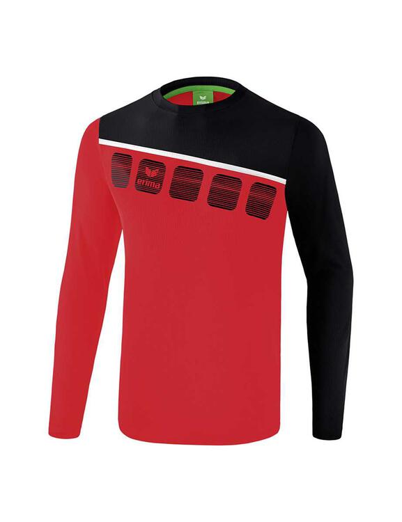 Erima 5-C Longsleeve Kinder rot/schwarz/wei? 1331902 Gr. 152