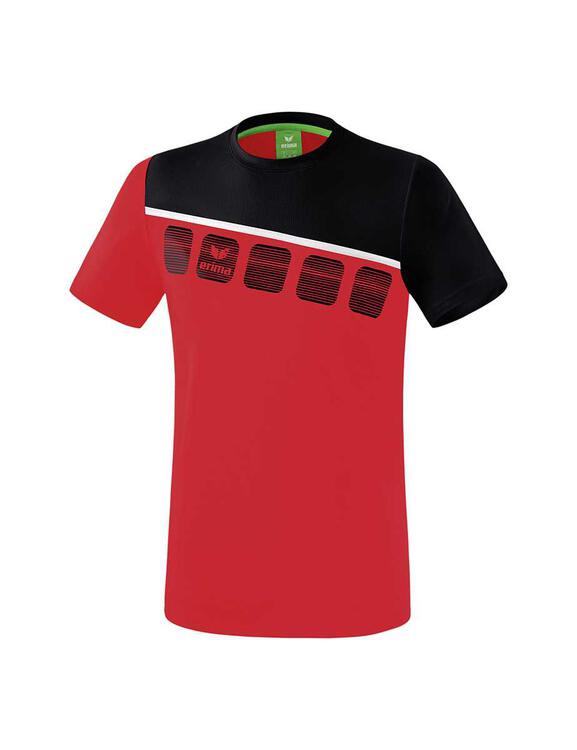 Erima 5-C T-Shirt Erwachsene rot/schwarz/wei? 1081902 Gr. S