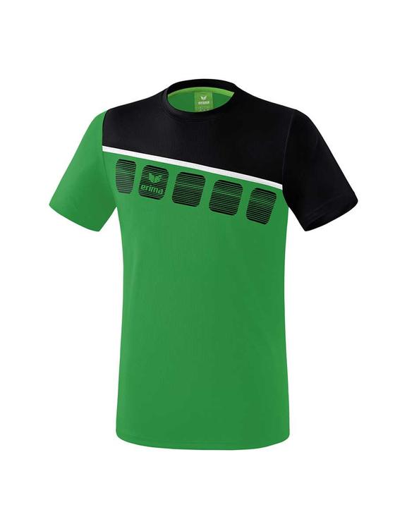 Erima 5-C T-Shirt Kinder smaragd/schwarz/wei? 1081905 Gr. 128