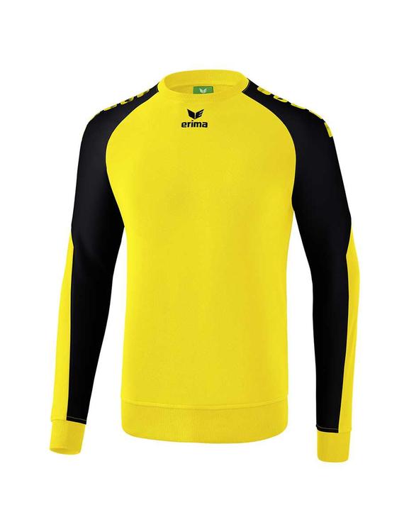 Erima Essential 5-C Sweatshirt Erwachsene gelb/schwarz 6071906 Gr. M