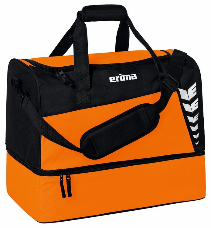 Erima SIX WINGS Sporttasche mit Bodenfach 7232314 orange/schwarz -...