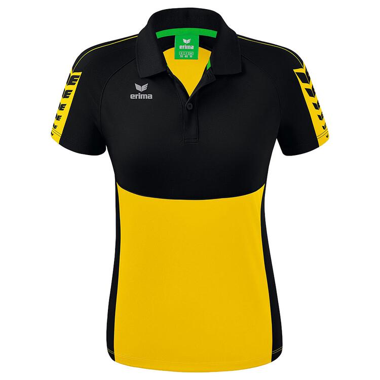 Erima Six Wings Poloshirt 1112201 gelb/schwarz 34