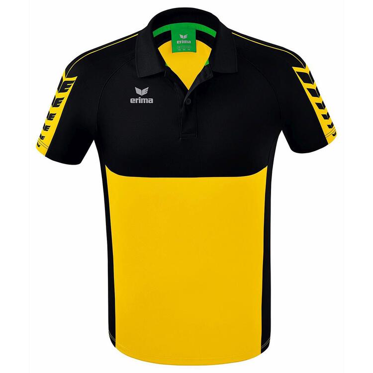 Erima Six Wings Poloshirt 1112201 gelb/schwarz XL