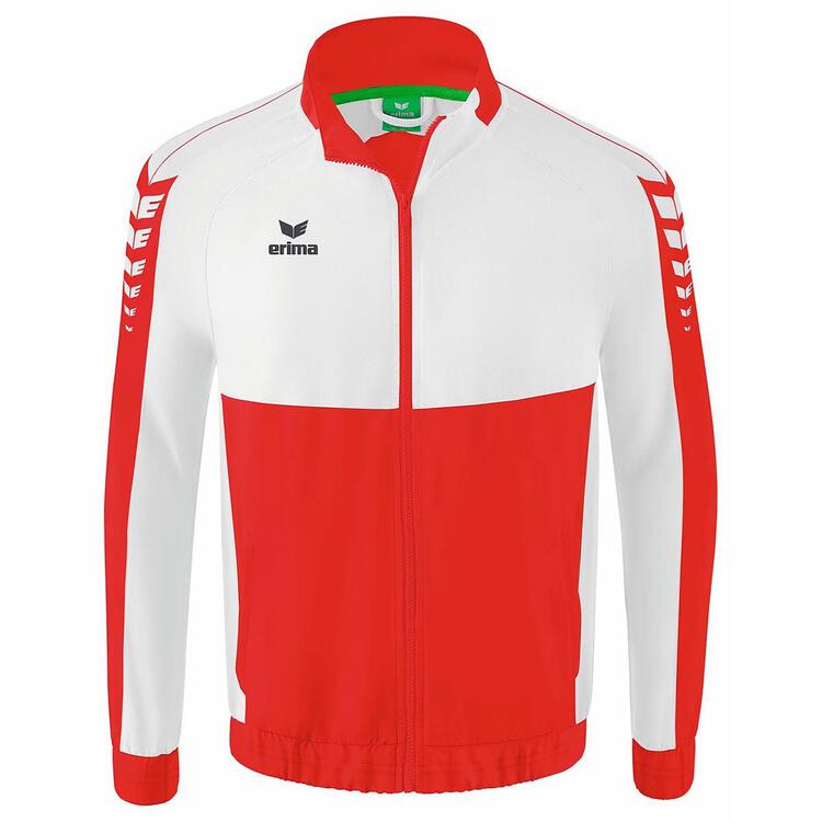 Erima Six Wings Pr?sentationsjacke 1012201 rot/wei? 128