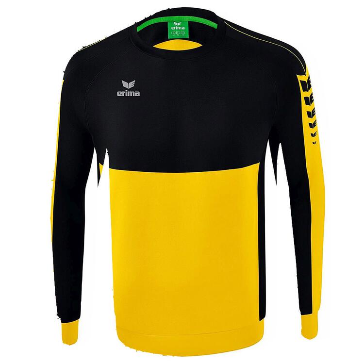 Erima Six Wings Sweatshirt 1072201 gelb/schwarz XXL
