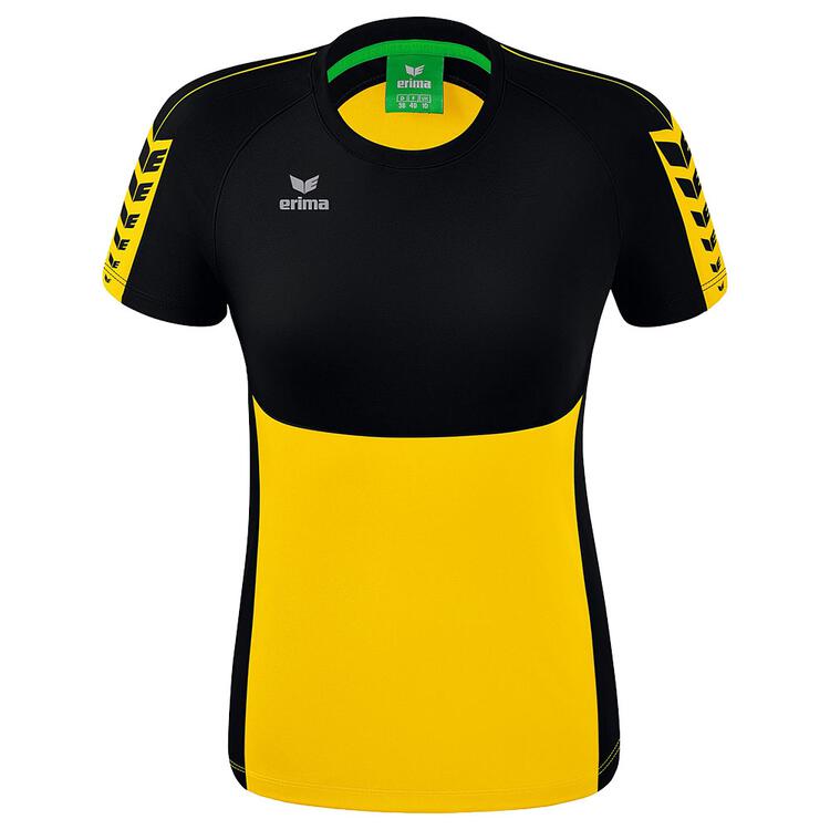 Erima Six Wings T-Shirt Damen gelb/schwarz 34