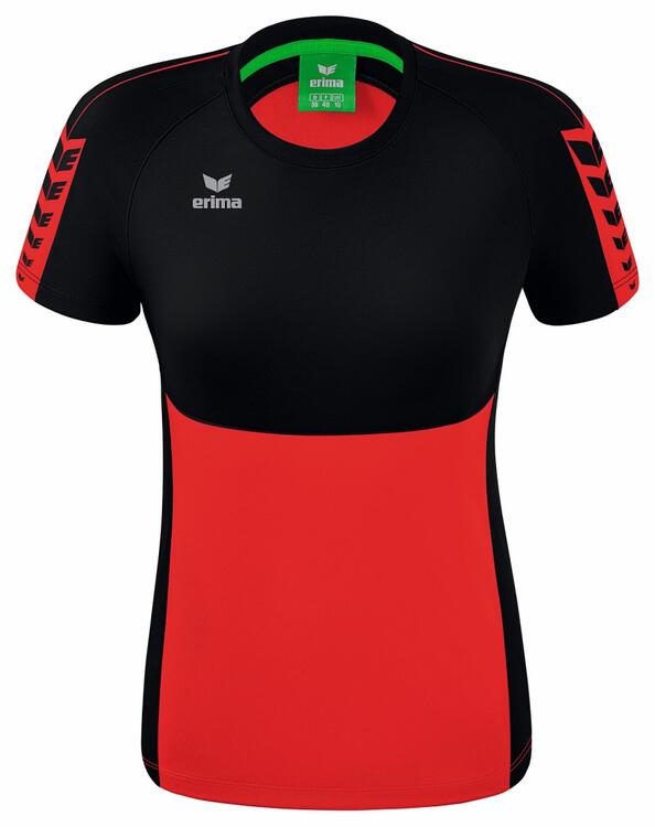 Erima Six Wings T-Shirt Damen rot/schwarz 38