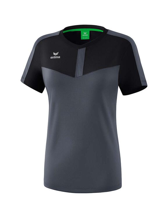 Erima Squad T-Shirt schwarz/slate grey Damen 1082014 Gr. 36