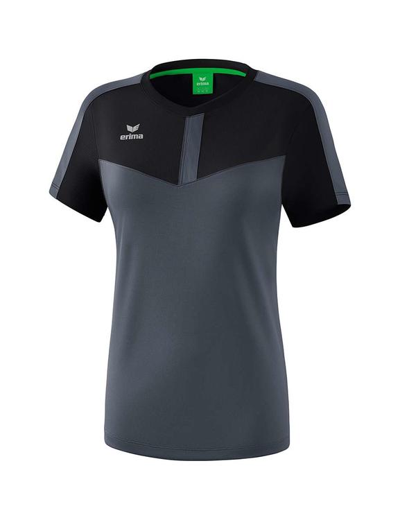 Erima Squad T-Shirt schwarz/slate grey Damen 1082014 Gr. 38
