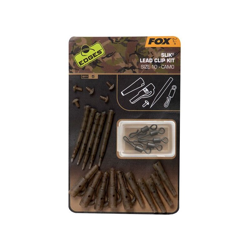 FOX Edges Slik Lead Clip Kit Gr.10 Camo 5Stk.