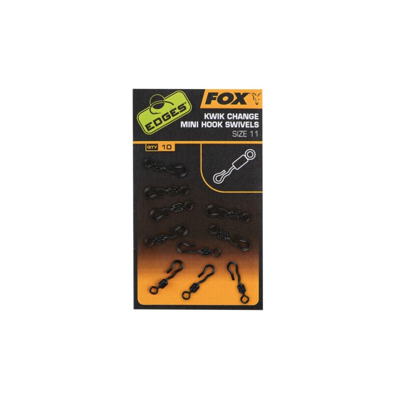 FOX Edges Kwik Change Mini Hook Swivel Gr.11 10Stk.