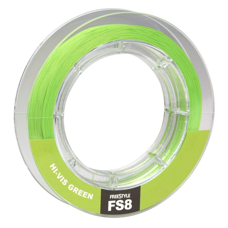 FREESTYLE FS8 Braid 0,08mm 6,5kg 125m Hi-Vis Green (0,12 € pro 1 m)