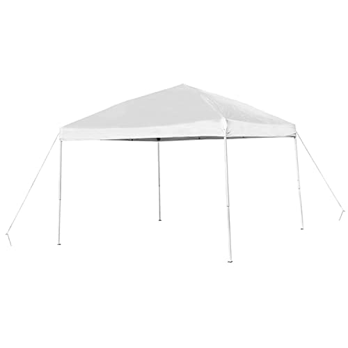 Flash Furniture Harris 10x10 White Outdoor Pop Up Event Slanted Leg Canopy Tent with Carry Bag von Flash Furniture