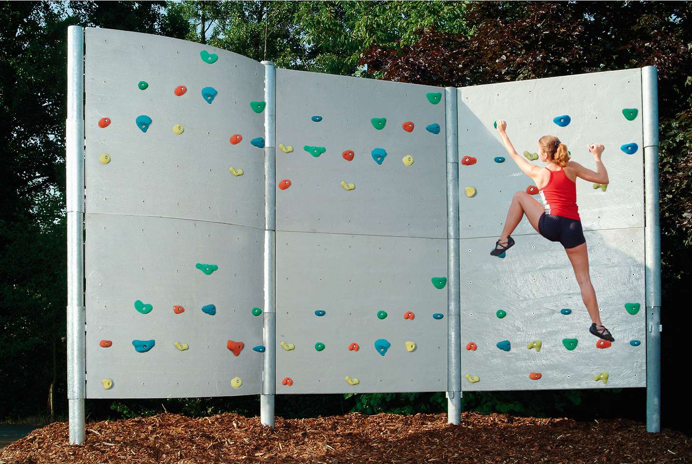 Maillith Boulderwand mit Schieferplattenstruktur, frei stehend, 3 Elemente - ca. 22 m² von Maillith