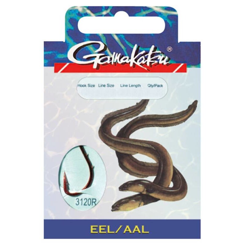 GAMAKATSU Hook LS-3120 Aal 70cm Gr.6 0,28mm Rot 10Stk. (6,41 € pro 1 m)