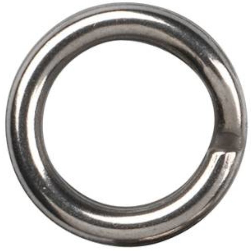 GAMAKATSU Hyper Split Ring Stainless Gr.6 60kg Black Nickel 8Stk.