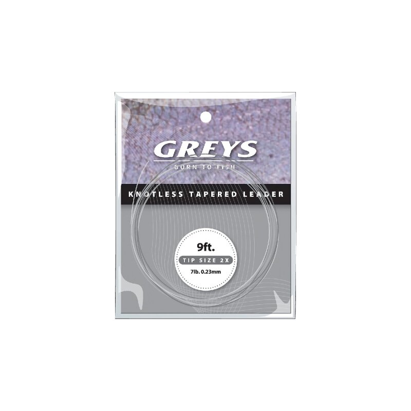 GREY Greylon Knotless Tapered Leaders 0,13mm 1,3kg 2,7m Clear