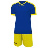 Givova Kit Revolution Fußball Trikot mit Shorts blau gelb von Givova