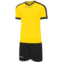 Givova Kit Revolution Fußball Trikot mit Shorts gelb schwarz von Givova