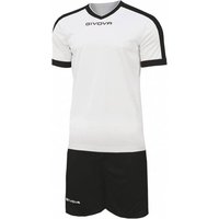 Givova Kit Revolution Fußball Trikot mit Shorts schwarz weiß von Givova