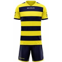 Givova Rugby Set Trikot mit Shorts gelb/navy von Givova