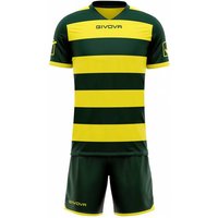 Givova Rugby Set Trikot mit Shorts grün/gelb von Givova