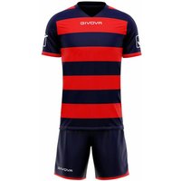 Givova Rugby Set Trikot mit Shorts navy/rot von Givova