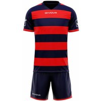 Givova Rugby Set Trikot mit Short Kit navy/rot Givova Rugby Set Trikot mit Short Kit navy/rot