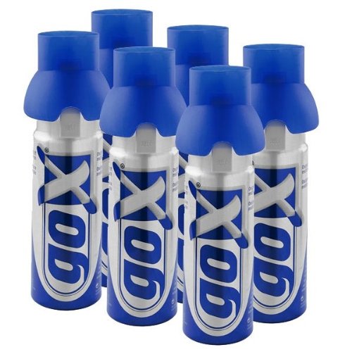 Gox - Packung mit 6 Flaschen Sauerstoff pur 6L von GOX
