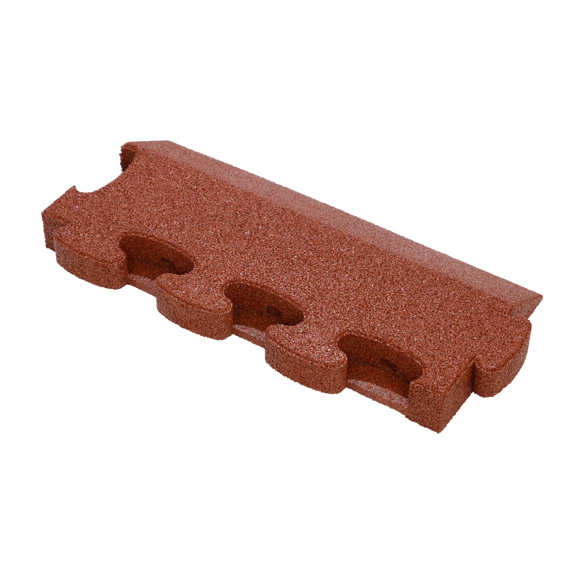 Gum-tech Randstück "Abgeschrägt" für Fallschutzplatten, Rot, 6 cm von Gum-Tech