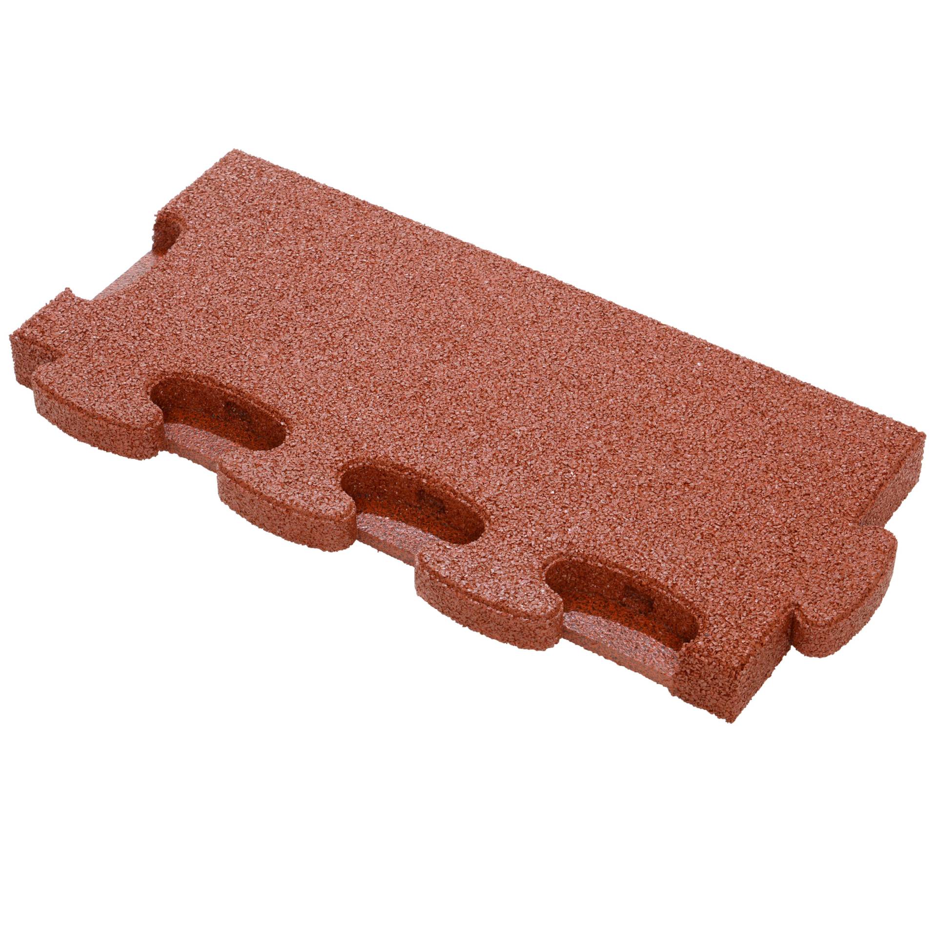 Gum-tech Randstück "Gerade" für Fallschutzplatten, Rot, 4,5 cm von Gum-Tech