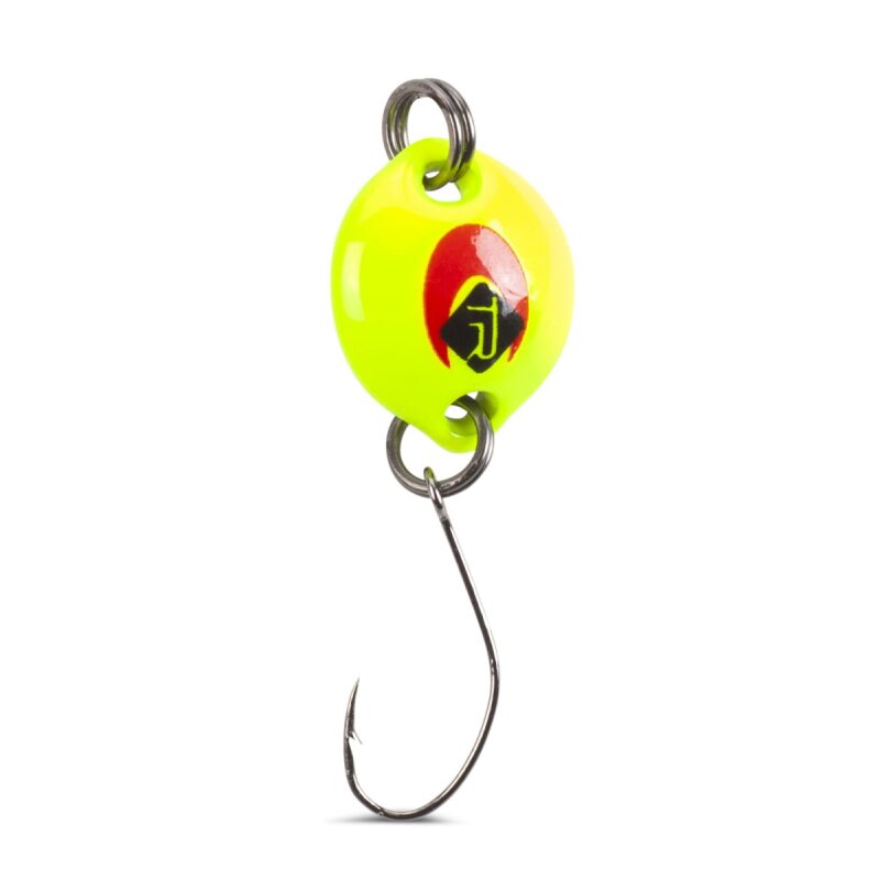 IRON TROUT Button Spoon 1,8g Eyed Yellow Black