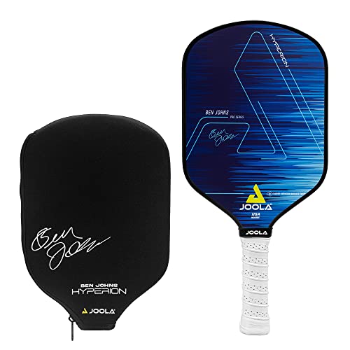 JOOLA Ben Johns Hyperion CAS 16 Pickleball Paddle - Carbon Abrasion Surface with High Grit and Spin - Sure-Grip Elongated Handle & 16mm Polypropylene Honeycomb Core - Comes With Custom Cover von JOOLA