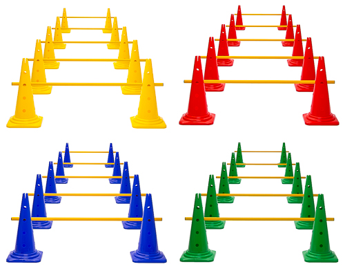 Kegelhürden (5er Set), 4 Farben - Höhe: 52 cm von Teamsportbedarf.de