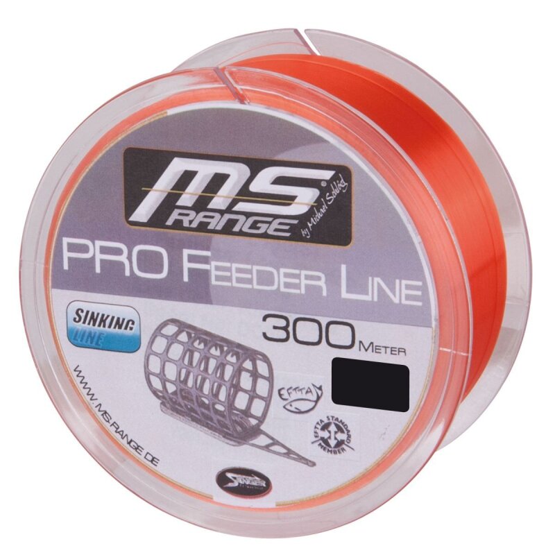 MS RANGE Pro Feeder Line 0,18mm 2,59kg 300m Orange (0,03 € pro 1 m)