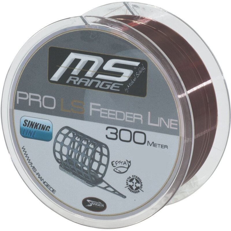 MS RANGE Pro LS Feeder 0,25mm 5,11kg 300m Braun (0,03 € pro 1 m)