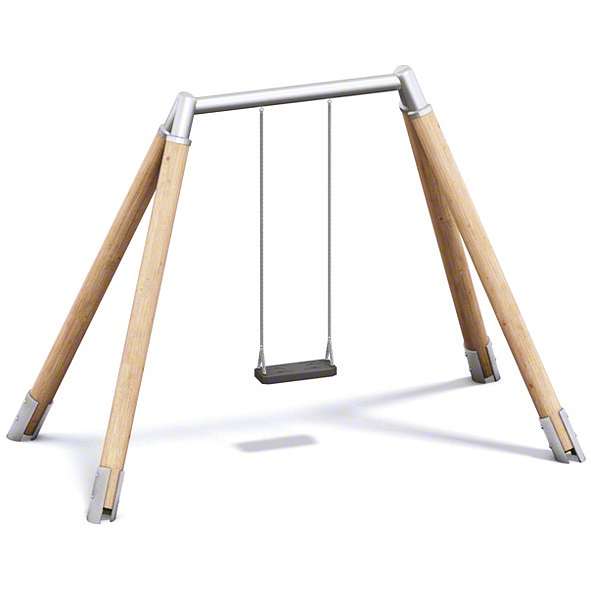 Playparc Einzelschaukel "Holz/Metall", Aufhängehöhe 200 cm von Playparc