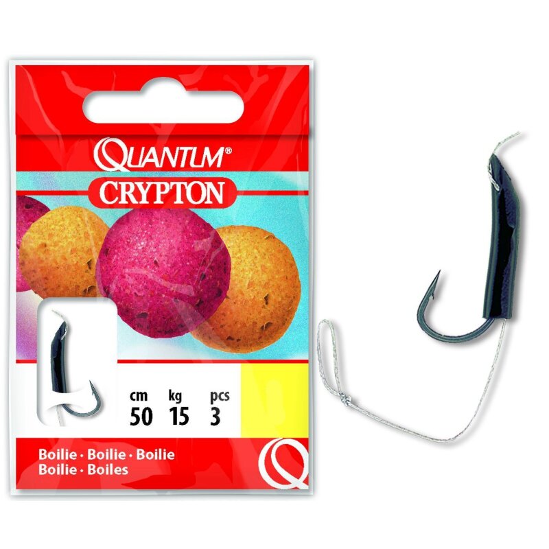 QUANTUM Crypton Boilie Vorfachaken Gr.2 Schwarz/Gunsmoke 3Stk. QUANTUM Crypton Boilie Vorfachaken Gr.2 Schwarz/Gunsmoke 3Stk.