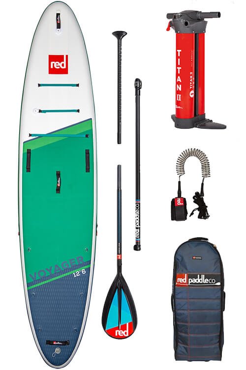 Red Paddle 12&apos;6" x 32" Voyager MSL HT SUP Board Paket von Red Paddle SUP