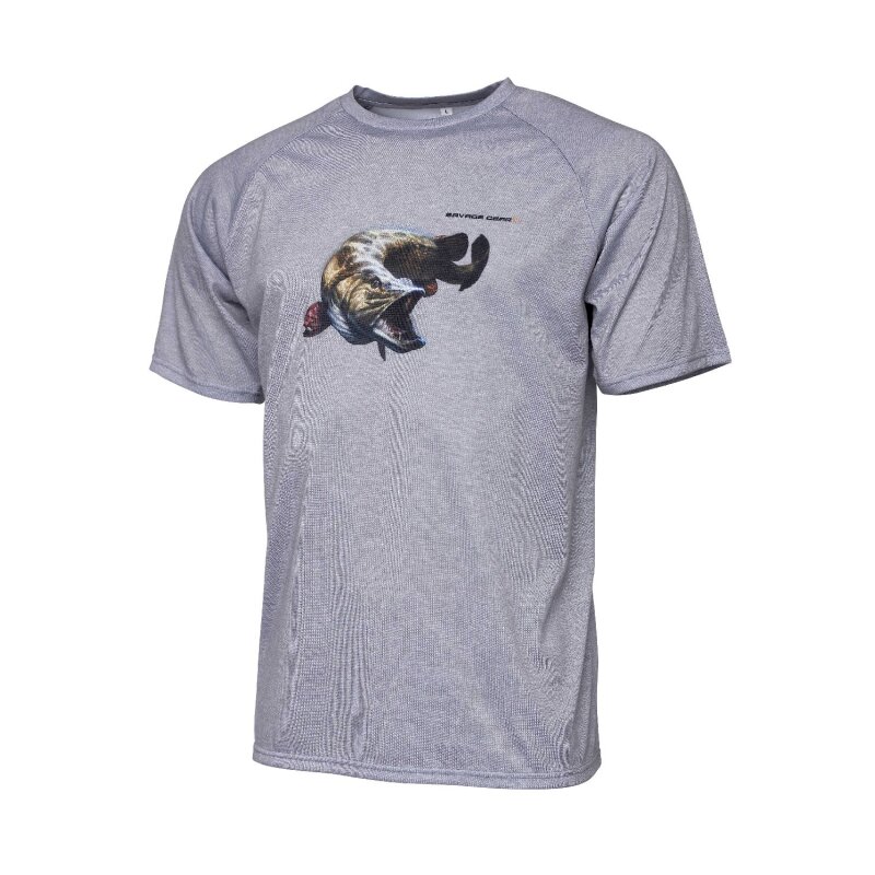 SAVAGE GEAR Pike Tee S Flinth Grey Melange