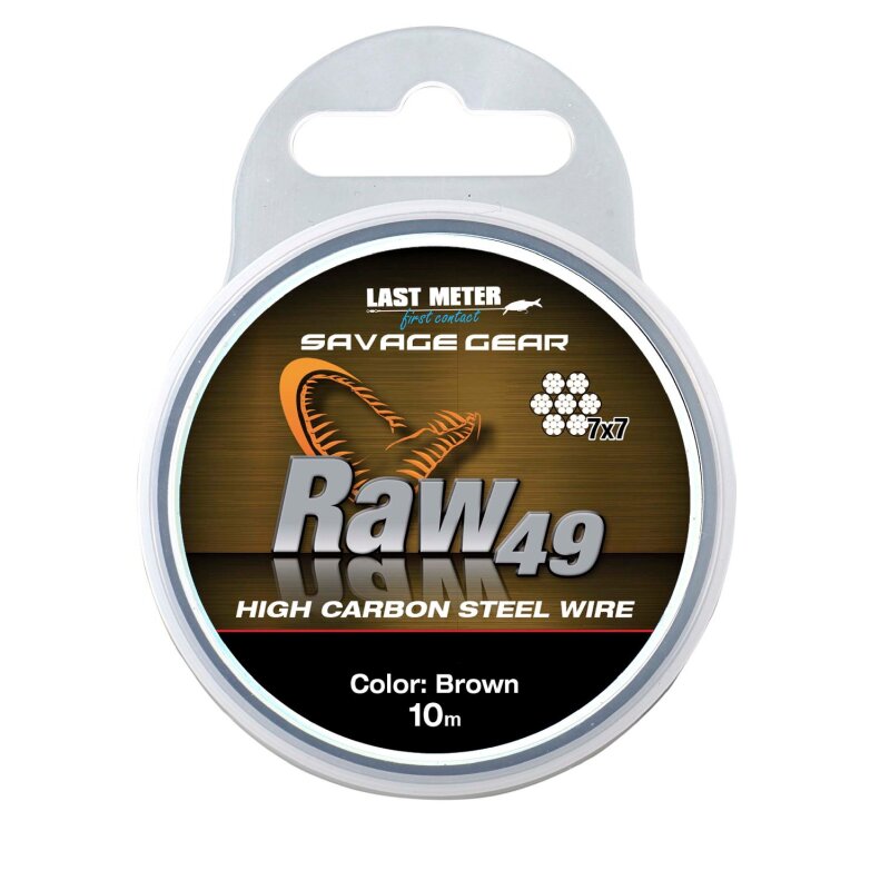 SAVAGE GEAR Raw49 0,54mm 10m 23kg Brown (1,29 € pro 1 m)