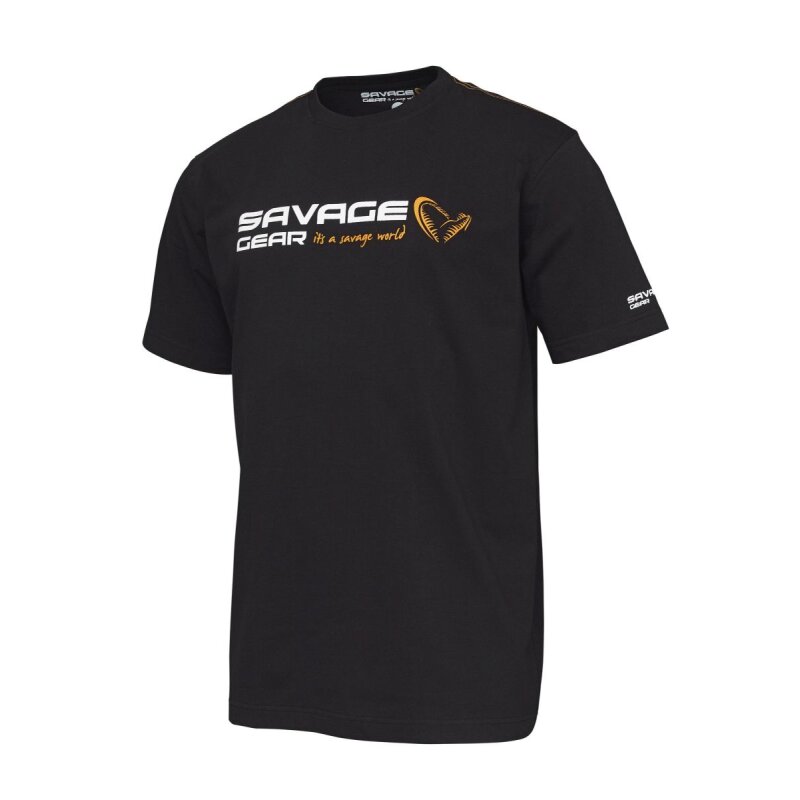 SAVAGE GEAR Signature Logo T-Shirt S Black Ink