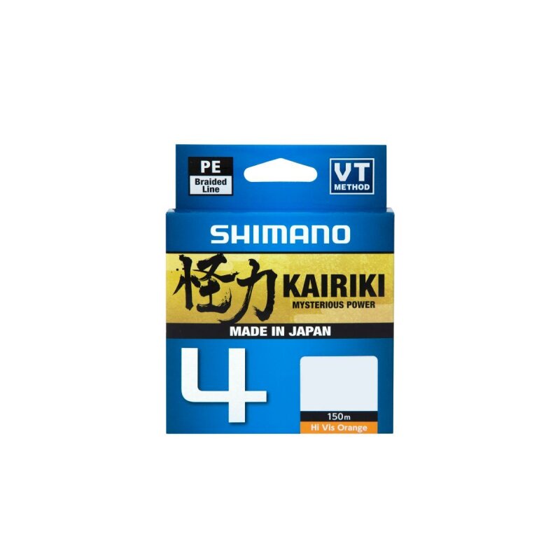 SHIMANO Kairiki 4 0,21mm 16,7kg 150m Hi-Vis Orange (0,06 € pro 1 m)