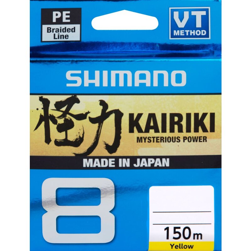SHIMANO Kairiki 8 0,06mm 5,3kg 150m Yellow (0,11 € pro 1 m)