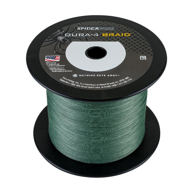 SPIDERWIRE Dura 4 Braid 0,12mm 10,5kg 1800m Moss Green (0,07 € pro 1 m)