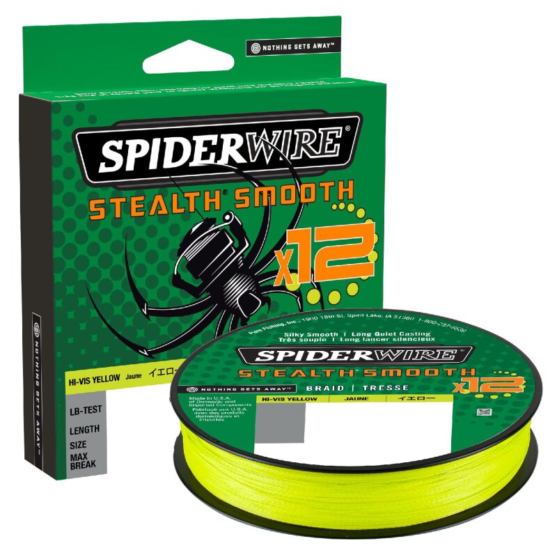 SPIDERWIRE Stealth Smooth 12 Braid 0,23mm 23,6kg 150m... (0,15 € pro 1 m)