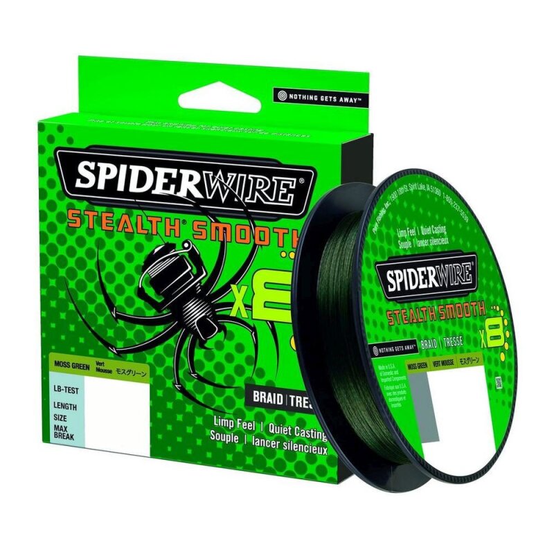 SPIDERWIRE Stealth Smooth 8 0,07mm 6kg 150m Moss Green (0,10 € pro 1 m)