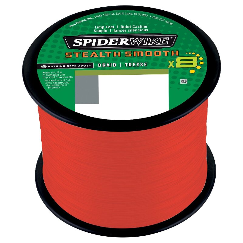 SPIDERWIRE Stealth Smooth 8 0,06mm 5,4kg 2000m Code Red (0,08 € pro 1 m)